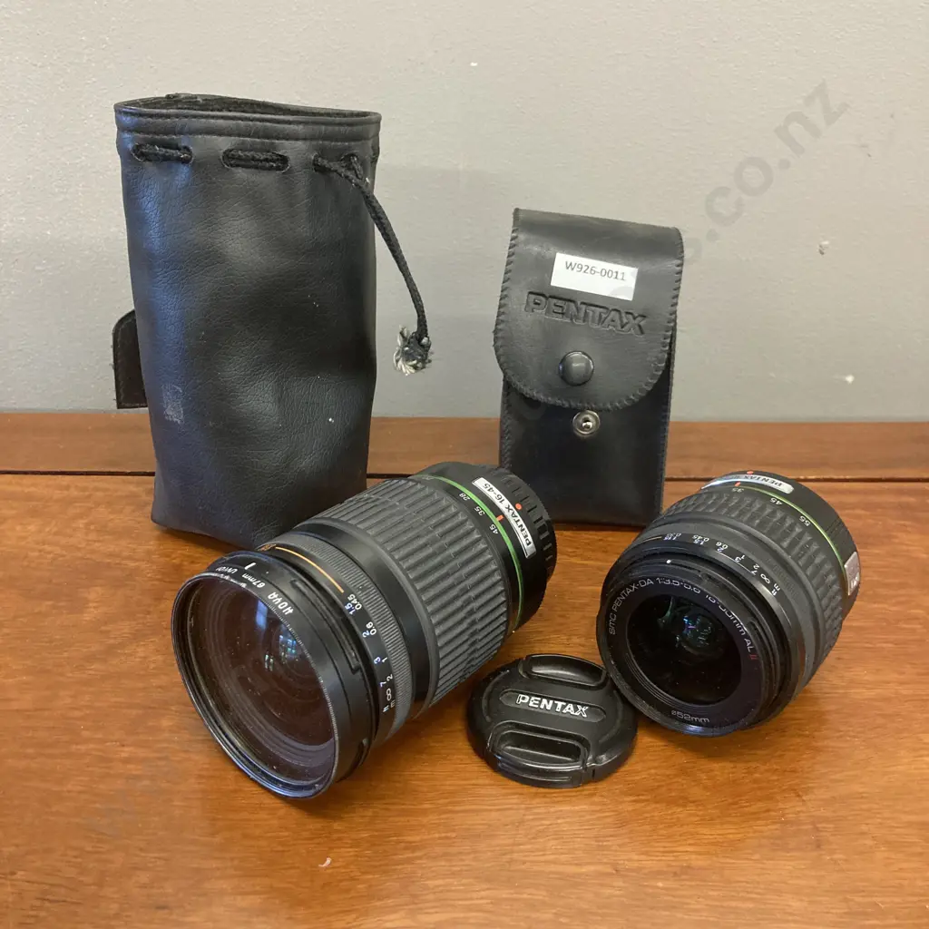 SMC Pentax-DA 16-45mm f/4 ED AL Zoom Lens & Pentax-DA 18-55mm f/3.5-5.6 AL II Lens With Pentax Case Image 1++